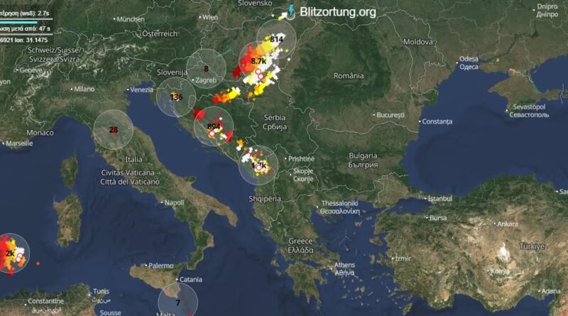 MeteoCorfu: Καταιγίδες σε εξέλιξη τώρα. Γράφει ο Νικόλαος Βλάχος