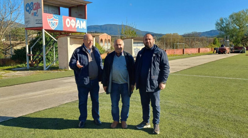 Αναβαθμίζεται ριζικά το γήπεδο Αγίου Ματθαίου.  Σε εξέλιξη έργα που αλλάζουν την εικόνα των αθλητικών υποδομών