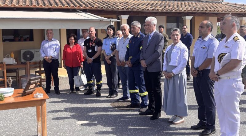 Αγιασμός στη Μοίρα Αεροπορικής Εξυπηρέτησης Δημοσίων Υπηρεσιών (ΜΑΕΔΥ) στο αεροδρόμιο της Κέρκυρας