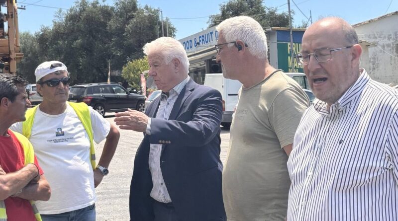 Σε εξέλιξη εκτεταμένες παρεμβάσεις στο οδικό δίκτυο της βόρειας Κέρκυρας – Αυτοψία Τρεπεκλή στα έργα Δασιάς, Ύψου και Μπαρμπάτι