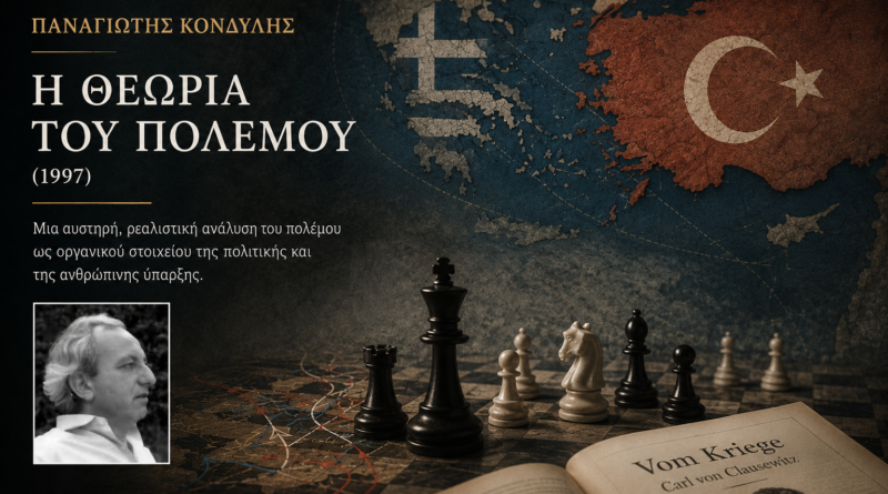 Η Ανατομία της Ισχύος και της Στρατηγικής: Η «Θεωρία του Πολέμου» του Παναγιώτη Κονδύλη Γράφει ο Κώστας Χ. Βασιλάκης