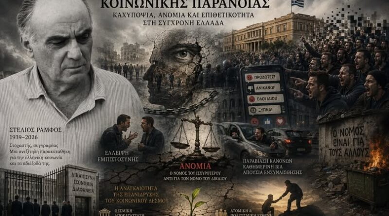 Η Αρχιτεκτονική της Νεοελληνικής Παράνοιας: Ο Στέλιος Ράμφος, οι Επιτάφιοι Επικριτές του και η Αυταπάτη του «Συστήματος».  Άμεση Ανάλυση: Του Σπύρου Άνδρεϊτς