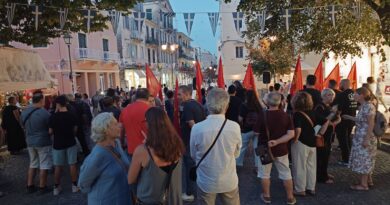 Μαζική και μαχητική η αντιφασιστική συγκέντρωση στην Κέρκυρα για τα 13 χρόνια από τη δολοφονία του Παύλου Φύσσα